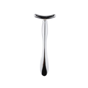 Metal Facial Massager Beauty Bar with Cream Spoon (Silver)