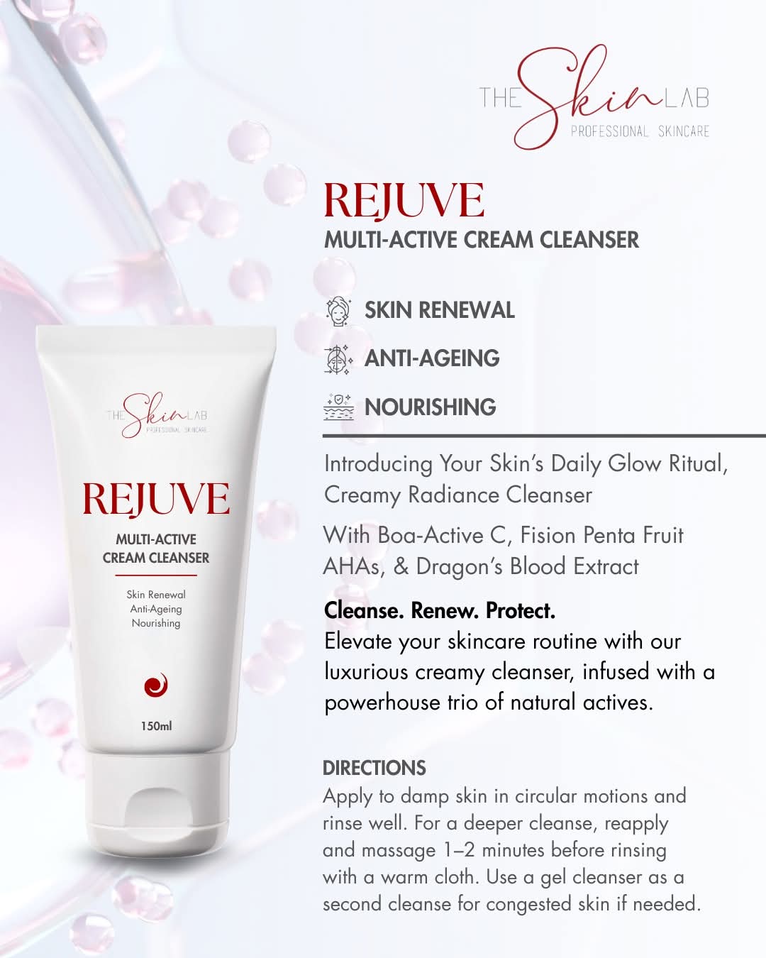 The Skin Lab Rejuve Multi-Active Cream Cleanser (150ml) - Image 2