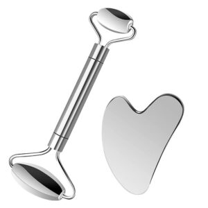 Stainless Steel Face Roller & Gua Sha